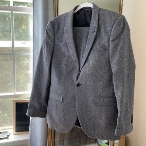 Wool Blend Top Man, Dark Blue Suit, Like New